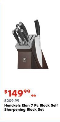Real Canadian Superstore Henckels elan 7 pc block self sharpening block set offer