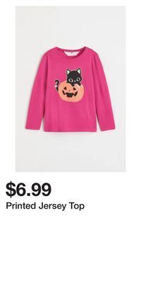 H&M Printed jersey top offer