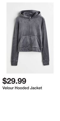 H&M Velour hooded jacket offer