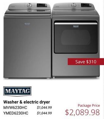 Canadian Appliance Source Maytag washer & electric dryer offer