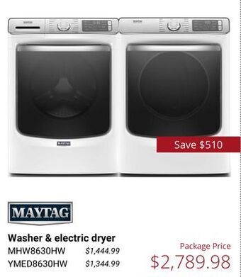 Canadian Appliance Source Maytag washer & electric dryer offer