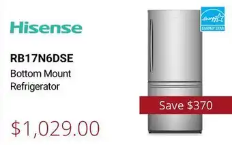 Canadian Appliance Source Hisense bottom mount refrigerator offer