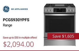 Canadian Appliance Source Ge range offer