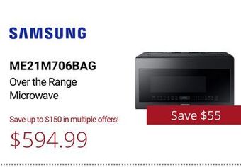 Canadian Appliance Source Samsung over the range microwave offer