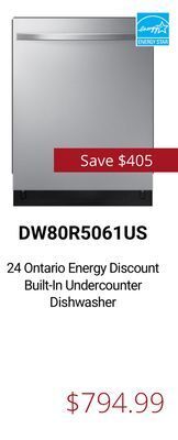 Canadian Appliance Source 24 ontario energy discount built-in undercounter dishwasher offer