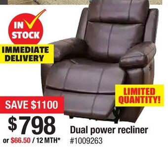 Bad Boy Superstore Dual power recliner offer