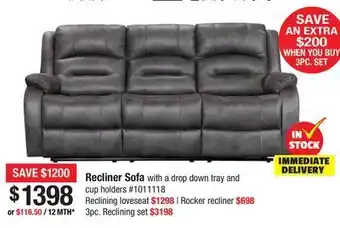Bad Boy Superstore Recliner sofa offer