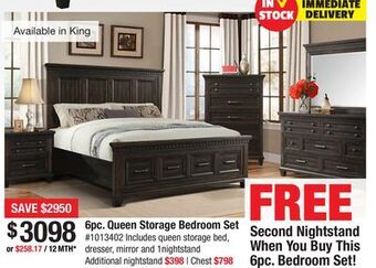 Bad Boy Superstore 6pc. queen storage bedroom set offer