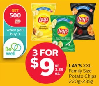 Rexall Lay's xxl family size potato chips offer