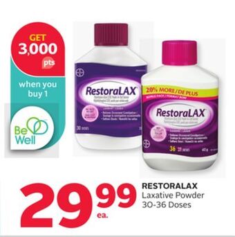 Rexall Restoralax laxative powder 30-36 doses offer