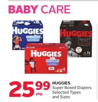 Rexall Huggies super boxed diapers offer