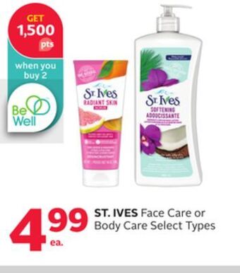 Rexall St. ives face care or body care offer