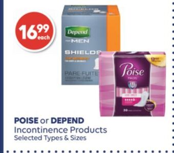 Wellwise by Shoppers Poise or depend incontinence products offer