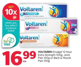 Rexall Voltaren emulgel 12 hour extra strength, joint pain or back & muscle pain offer