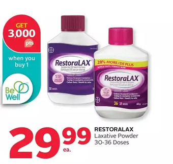 Rexall Restoralax laxative powder offer