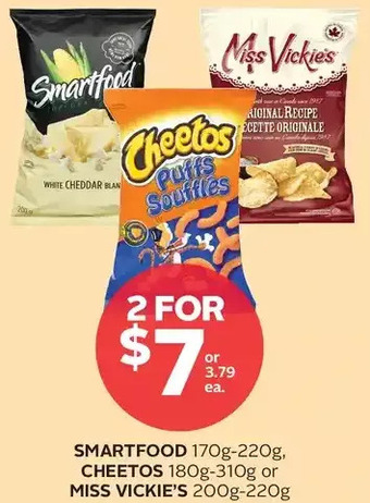 Rexall Smartfood, cheetos or miss vickie's offer