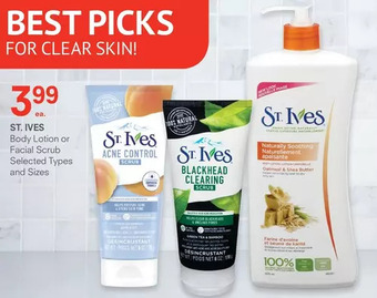 Guardian Pharmacy St. ives body lotion or facial scrub offer