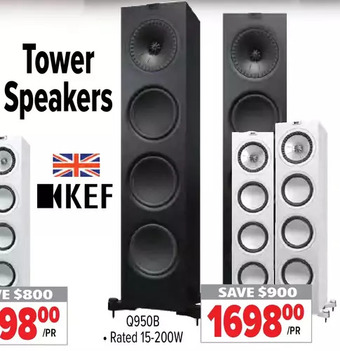 2001 Audio Video Kef tower speakers offer