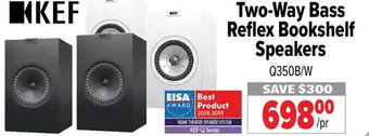 2001 Audio Video Kef two-way bass reflex bookshelf speakers offer