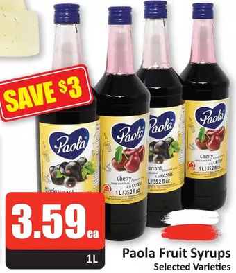 Starsky Paola fruit syrups offer