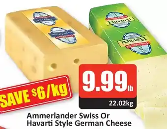 Starsky Ammerlander swiss or havarti style german cheese offer