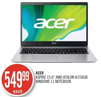 Shoppers Drug Mart Acer aspire 15.6" amd athlon 8/256gb windows 11 notebook offer