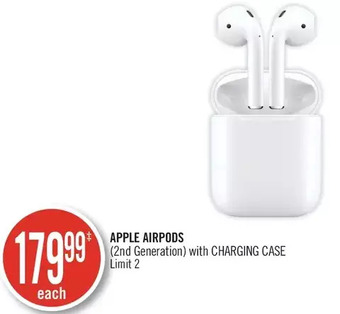 Shoppers Drug Mart Apple airpods (2nd generation) with charging case offer