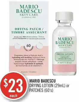 Shoppers Drug Mart Mario badescu drying lotion or patches offer