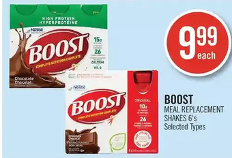 Shoppers Drug Mart Boost meal replacement shakes offer