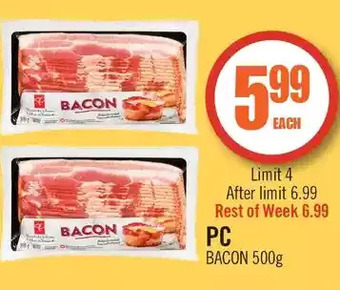 Shoppers Drug Mart Pc bacon offer