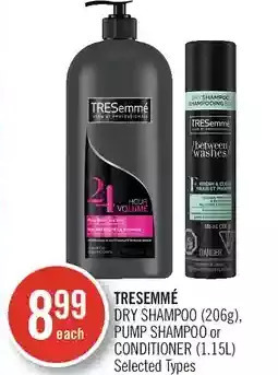 Shoppers Drug Mart Tresemmé dry shampoo, pump shampoo or conditioner offer