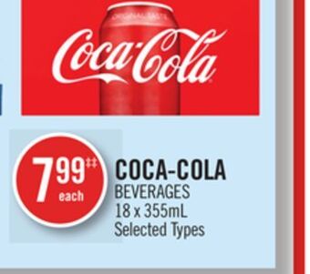 Shoppers Drug Mart Coca-cola beverages 18 x 355ml offer