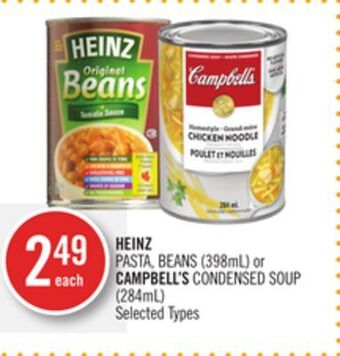 Shoppers Drug Mart Heinz pasta, beans (398ml) or campbell's condensed soup (284ml) offer