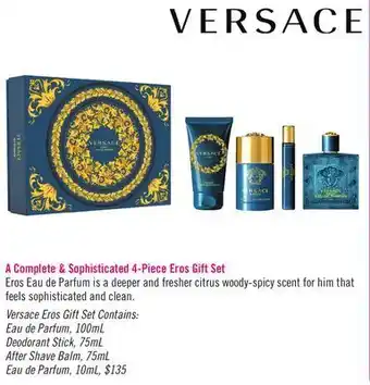 Shoppers Drug Mart Versace a complete & sophisticated 4-piece eros gift set offer