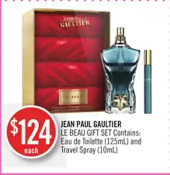 Shoppers Drug Mart Jean paul gaultier le beau gift set contains: eau de toilette (125ml) and travel spray (10ml) offer