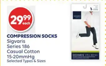 Shoppers Drug Mart Compression socks sigvaris series 186 casual cotton 15-20mmhg offer