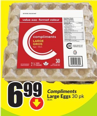 FreshCo Compliments large eggs 30 pk offer