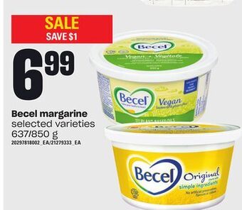 Independent City Market Becel margarine, 637/850 g offer