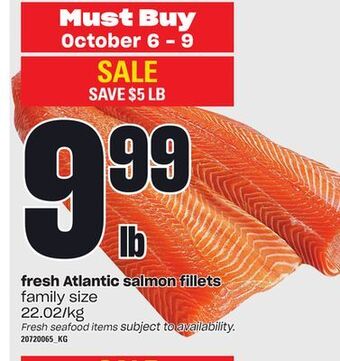 Independent City Market Fresh atlantic salmon fillets offer