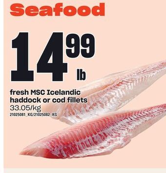Independent City Market Fresh msc icelandic haddock or cod fillets offer