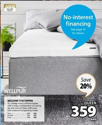 JYSK Wellpur t110 topper offer