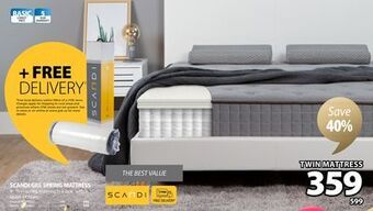 JYSK Scandi gre spring mattress offer