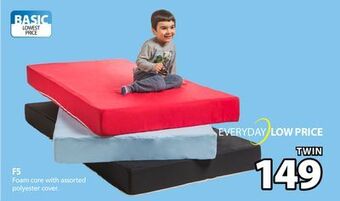 JYSK F5 foam core with assorted polyester cover offer