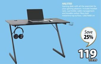 JYSK Halsted gaming desk offer