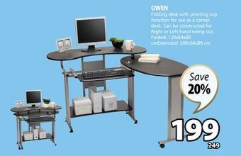JYSK Owen folding desk offer