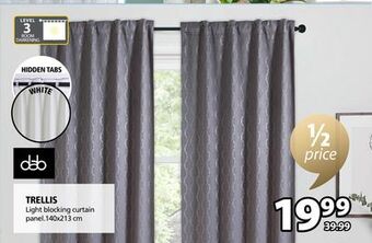 JYSK Trellis light blocking curtain panel offer
