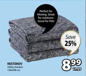 JYSK Hestehov utility blanket offer