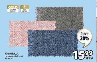 JYSK Tommelilla handwoven bath mat offer