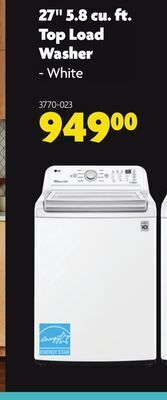 Home Hardware 27" 5.8 cu. ft. top load washer offer