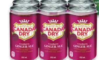 Walmart Canada dry® cranberry ginger ale mini cans offer